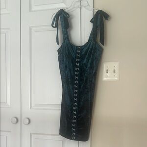 Forever 21 Dark Teal Bustier Bodycon Mini Dress